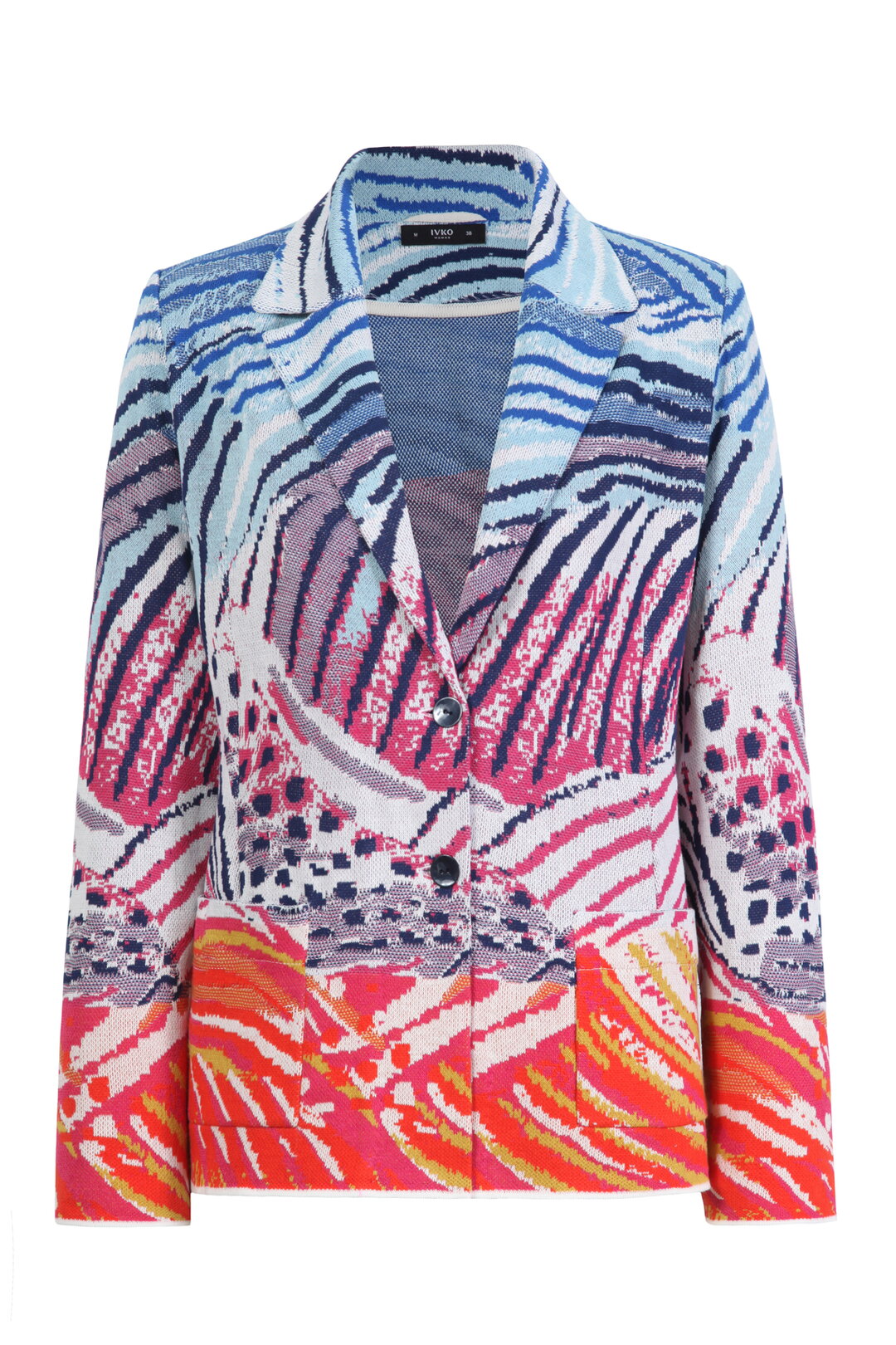 Jacquard Blazer, Wave Motif