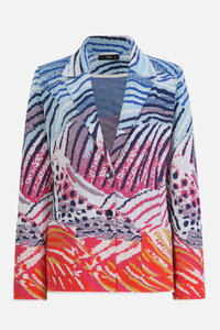 Jacquard Blazer, Wave Motif
