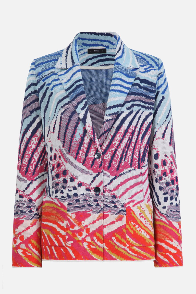 Jacquard Blazer, Wave Motif