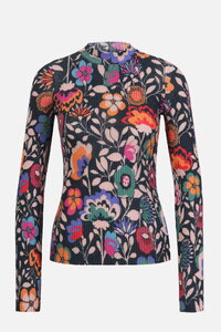 Bedruckter Pullover, Florales Motiv