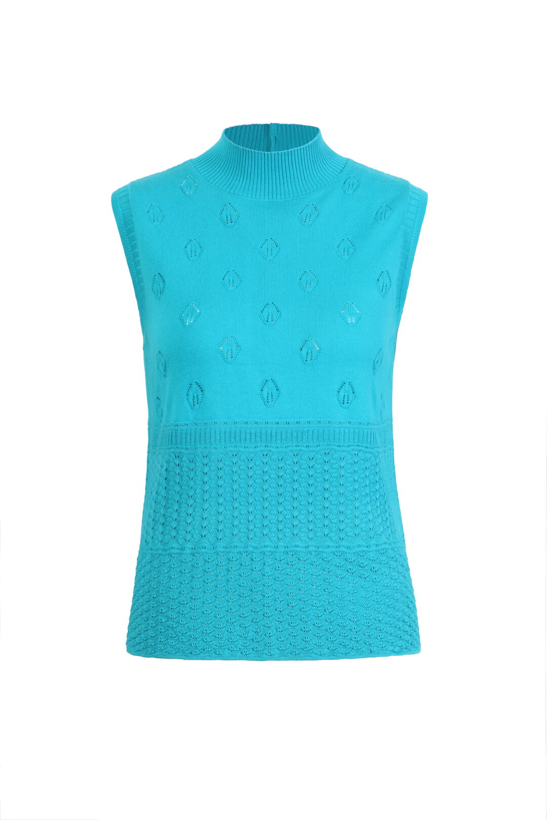 Sleeveless Pullover, Roll Neck