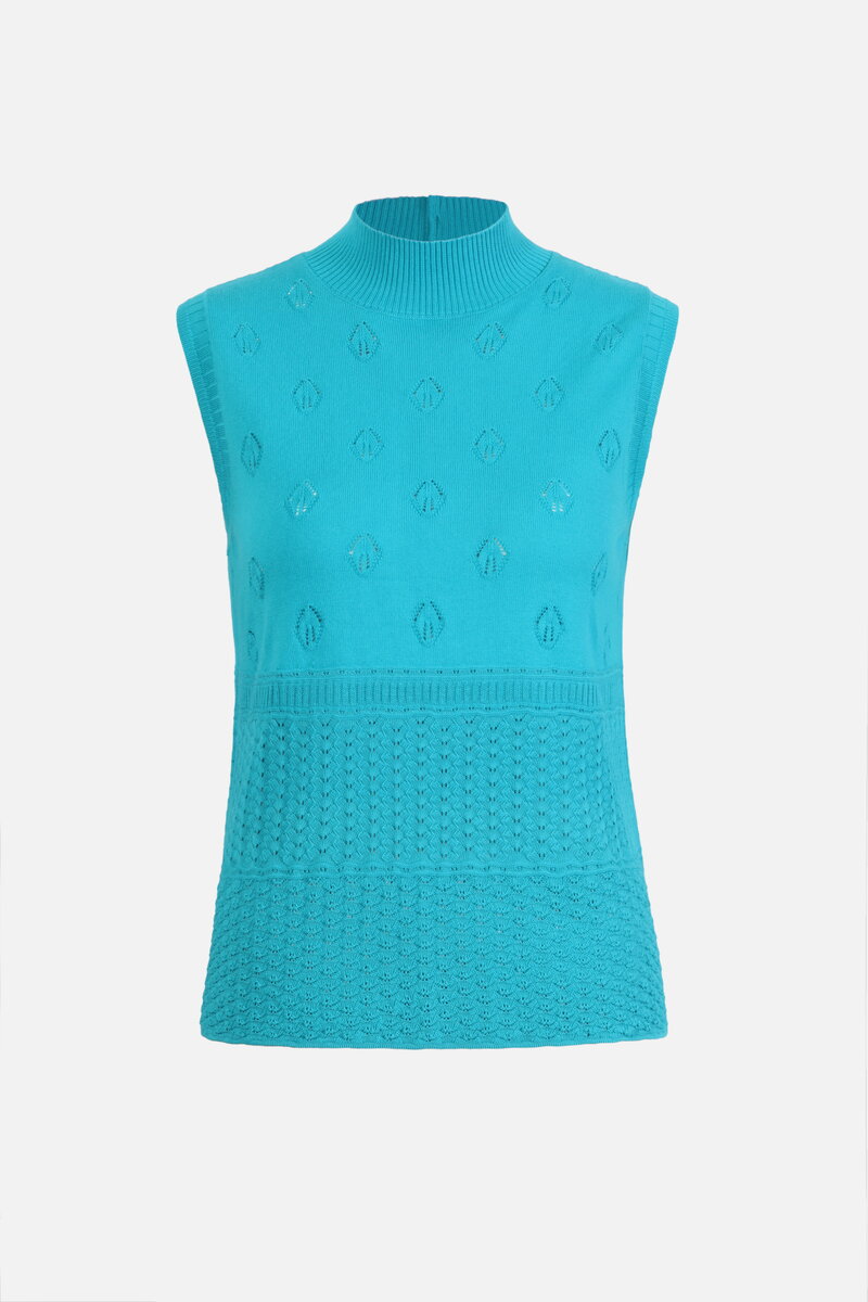 Ärmelloser Rollkragenpullover