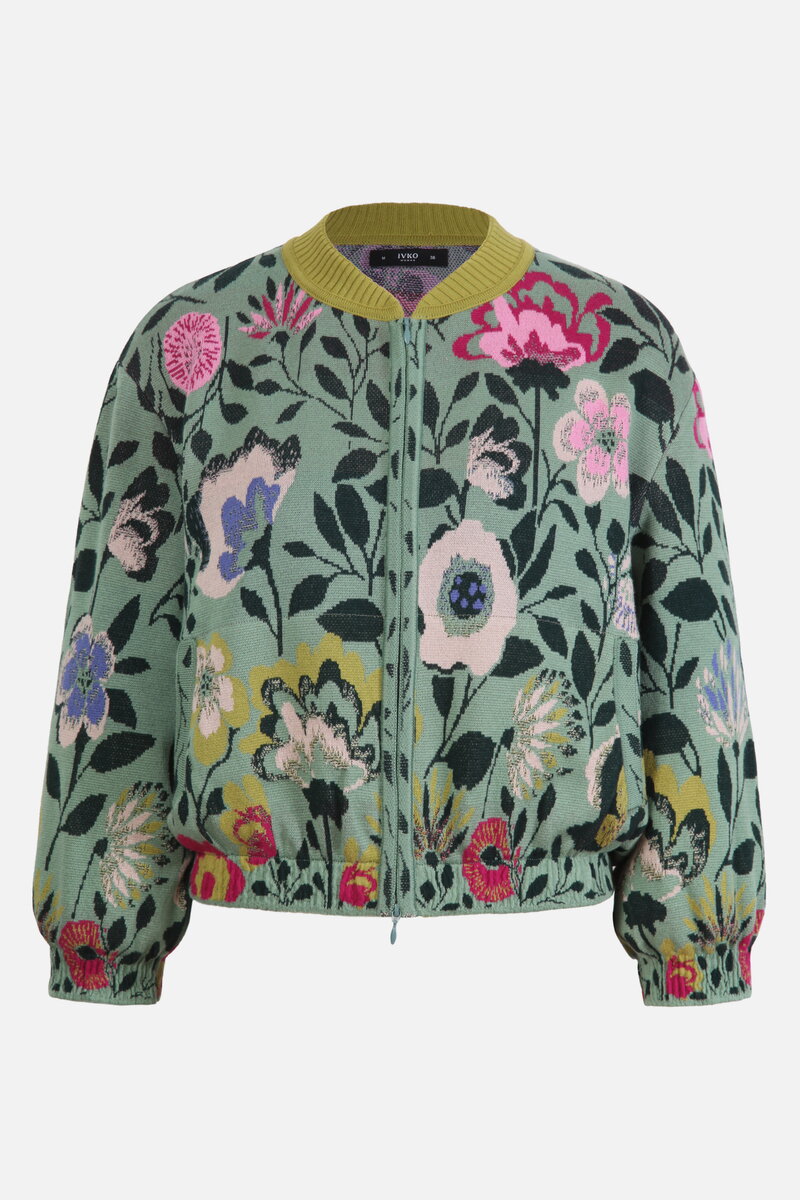 Bomber Jacket, Floral Pattern