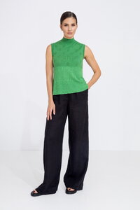 Sleeveless Pullover, Roll Neck