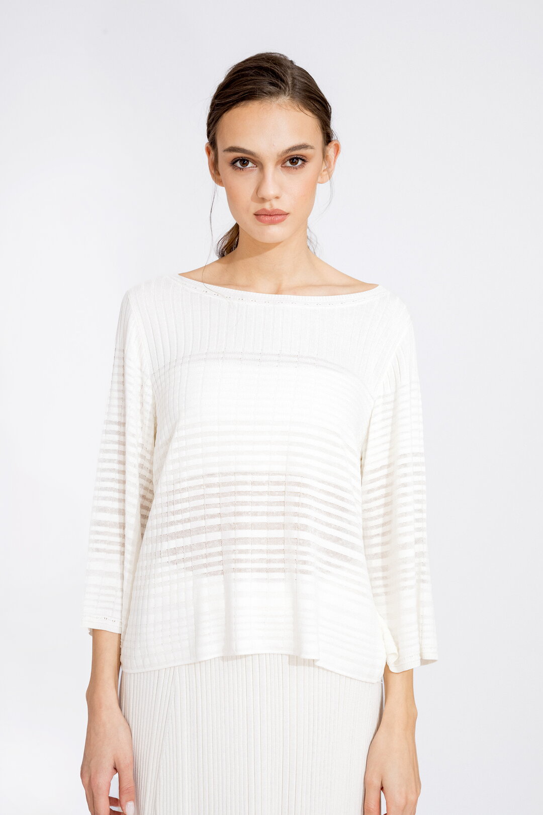 Boat neck Pullover, Structure Pattern