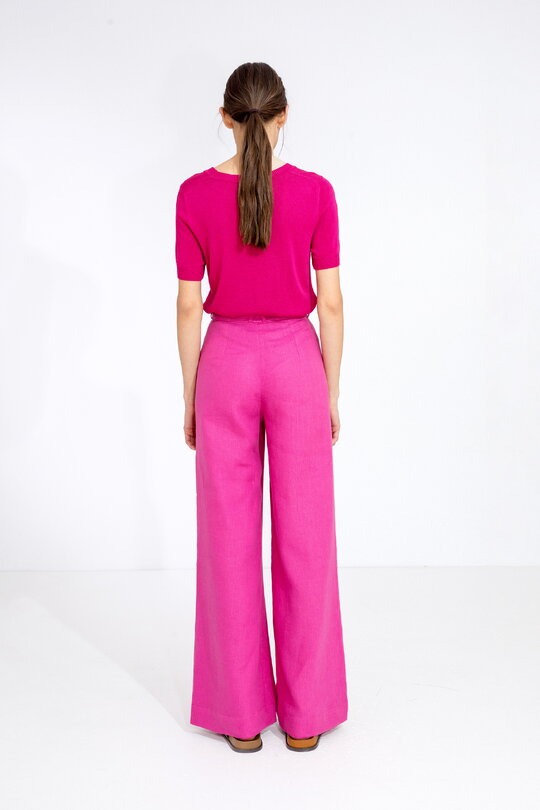 Linen Pants - Pink - Pants - Ivko Woman