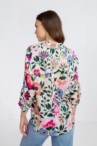 Viskose-Shirt, Floral Motiv