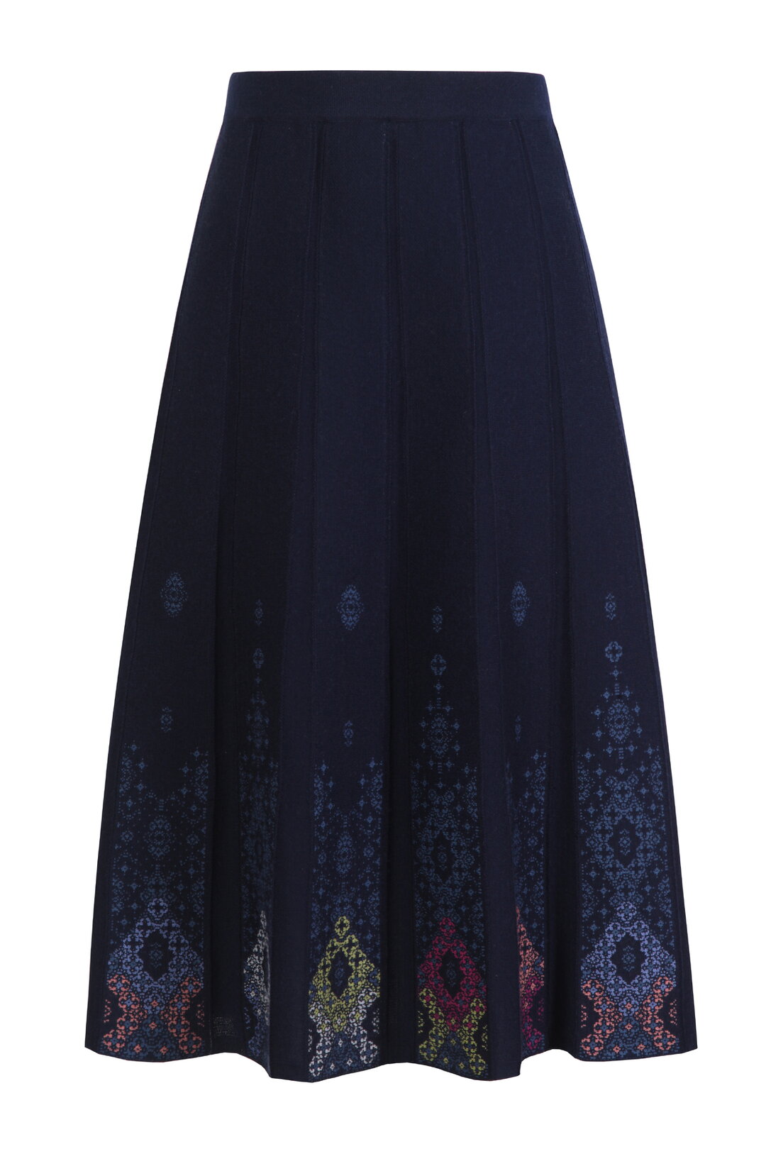 Jacquard Midi Skirt, Ornament Pattern