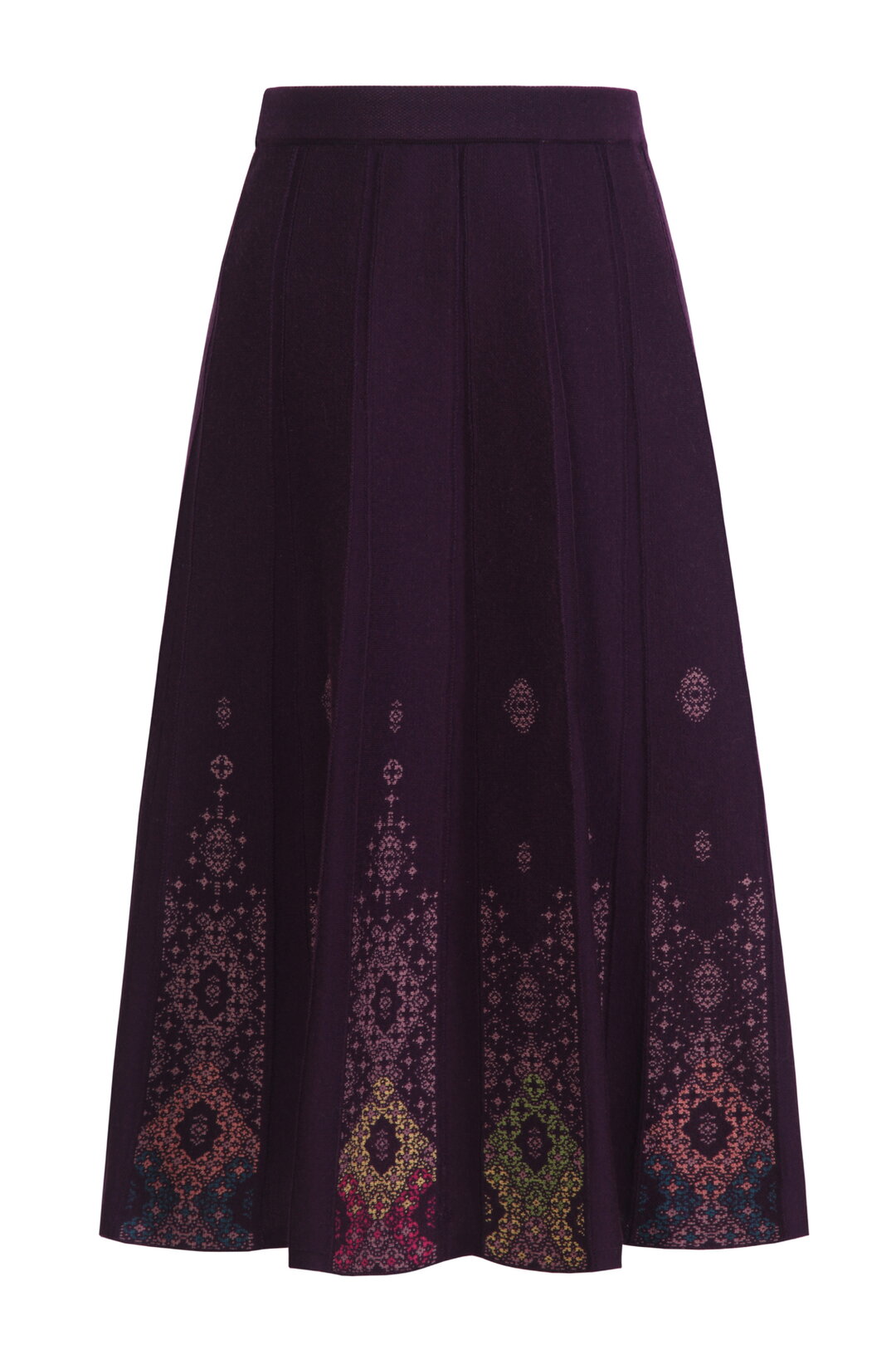 Jacquard Midi Skirt, Ornament Pattern