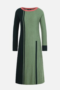 Jacquard Kleid, Color Blocking