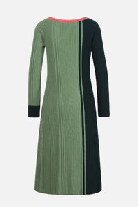 Jacquard Kleid, Color Blocking