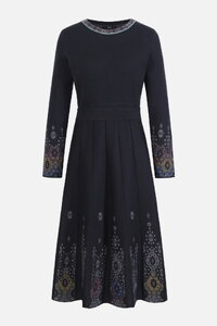 Jacquard Kleid, Ornament Motiv