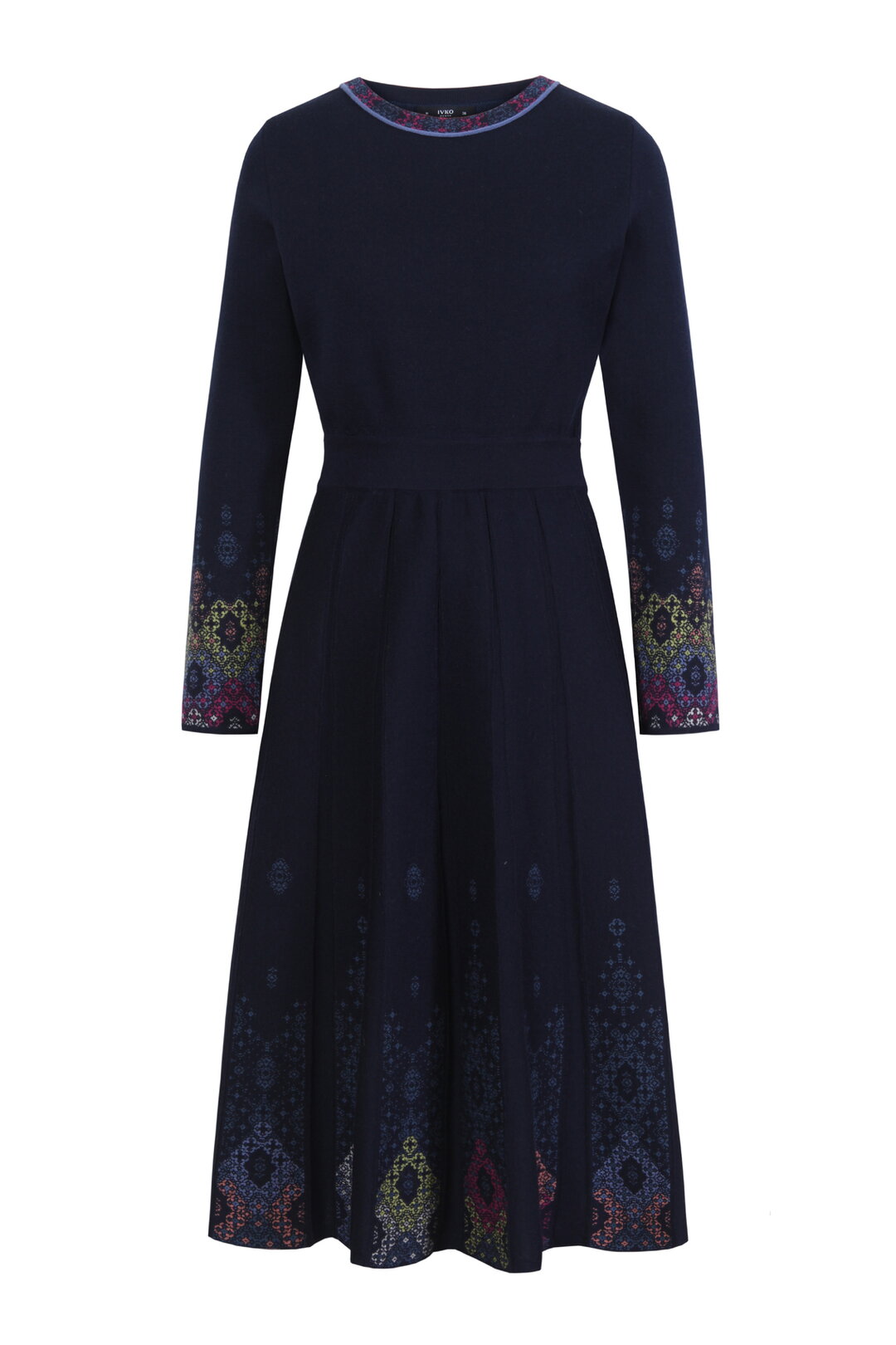 Jacquard Kleid, Ornament Motiv