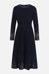 Jacquard Kleid, Ornament Motiv