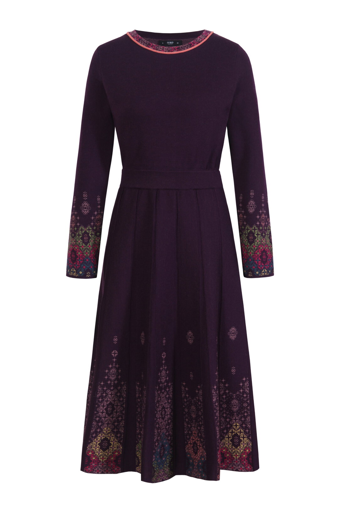 Jacquard Kleid, Ornament Motiv