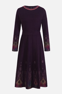 Jacquard Kleid, Ornament Motiv