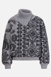 Rollneck Pullover, Ornament Pattern