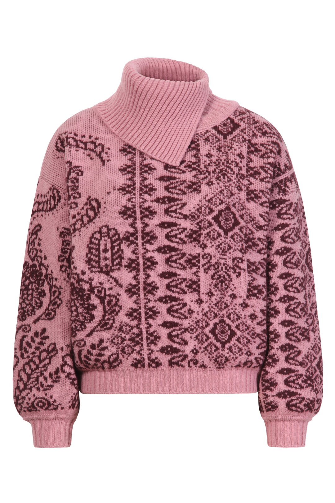 Rollneck Pullover, Ornament Pattern