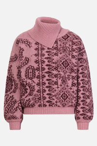 Rollneck Pullover, Ornament Pattern