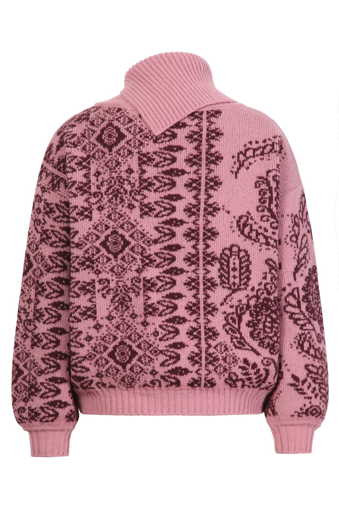 Rollneck Pullover, Ornament Pattern