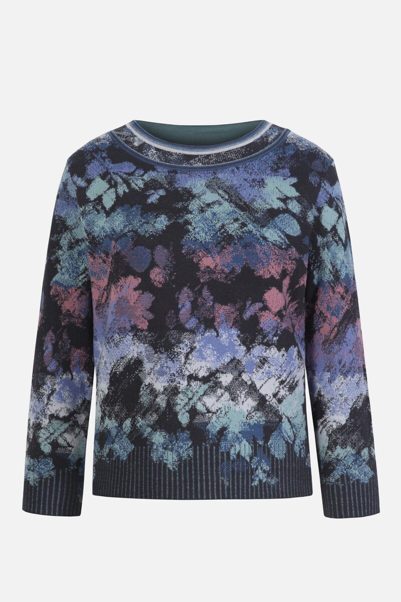 Jacquard Pullover, Camouflage Motiv