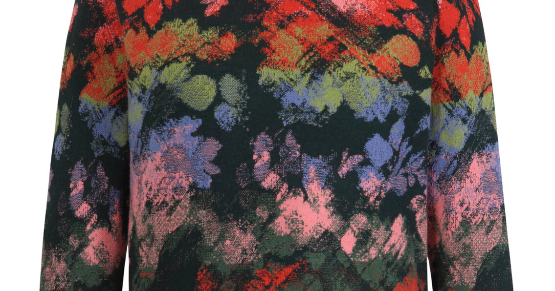 Jacquard Pullover, Camouflage Pattern - Forest - Pullovers - Ivko