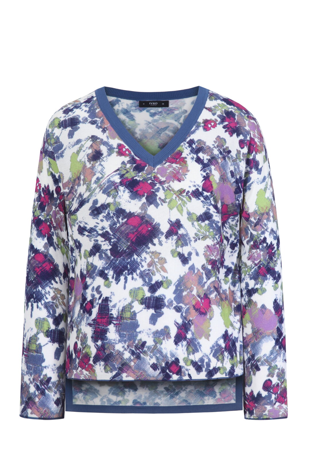 Pullover mit V-Ausschnitt, Camouflage Druck