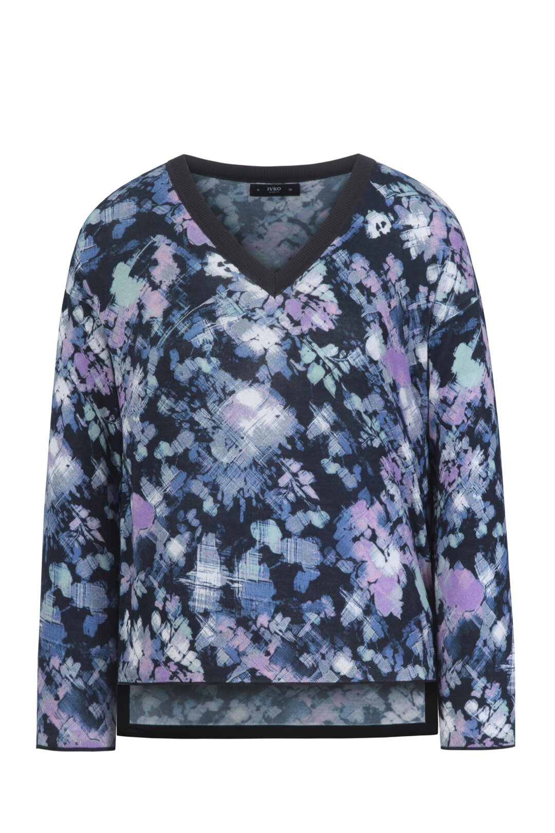 Pullover mit V-Ausschnitt, Camouflage Druck