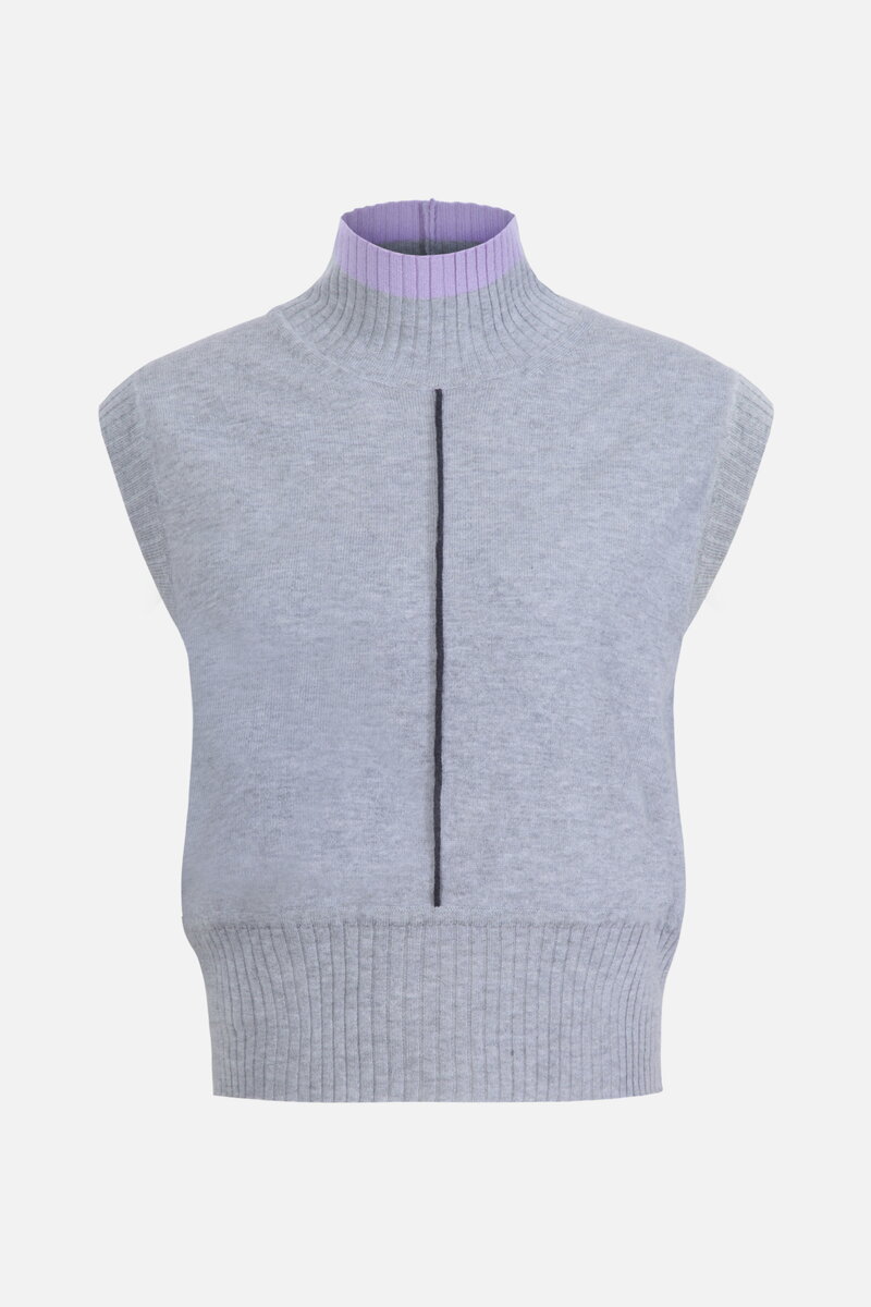 Sleeveless Pullover, Color Blocking