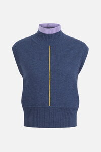 Sleeveless Pullover, Color Blocking