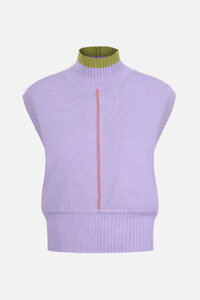 Ärmelloser Pullover, Color Blocking