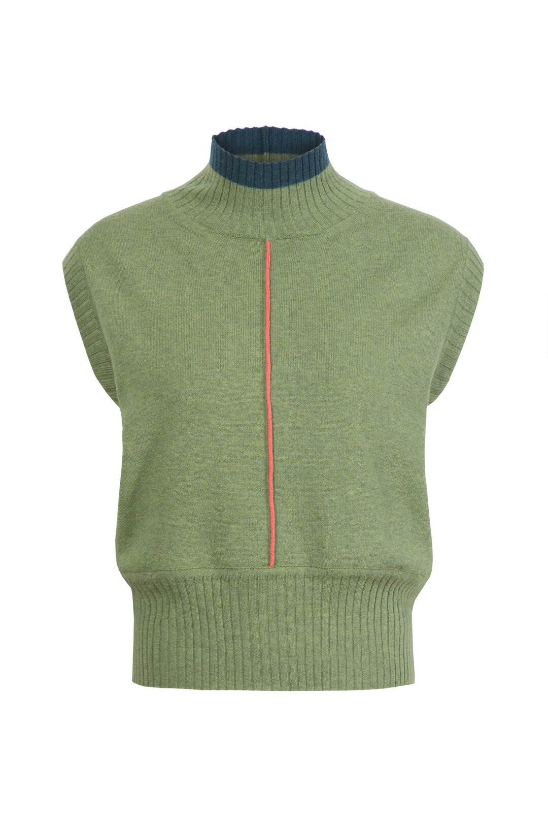 Ärmelloser Pullover, Color Blocking