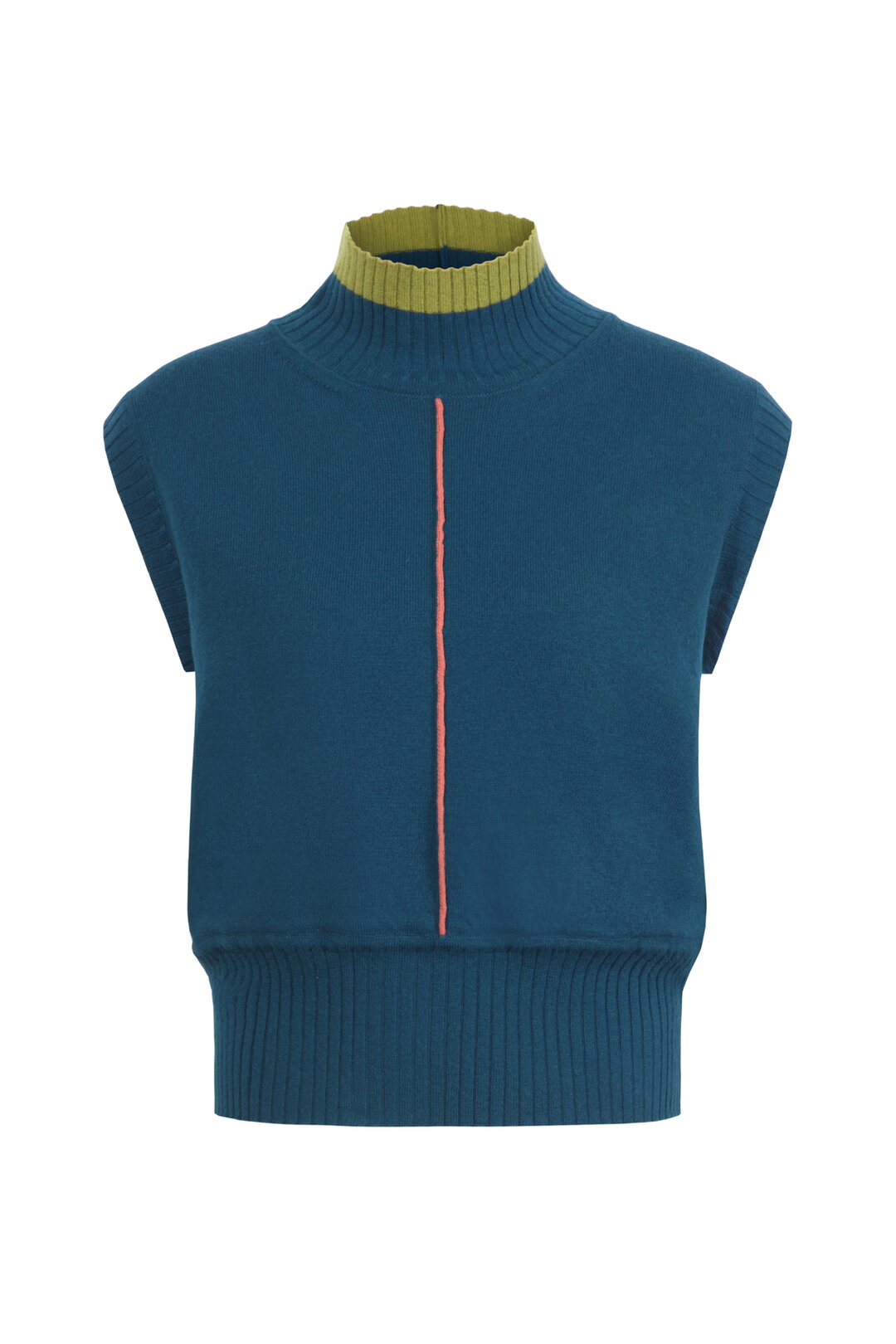 Ärmelloser Pullover, Color Blocking