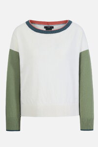 Pullover mit U-Boot-Ausschnitt, Color Blocking