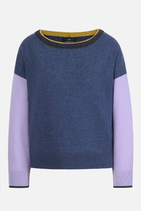 Pullover mit U-Boot-Ausschnitt, Color Blocking