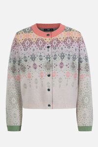 Jacquard-Strickjacke, Ornament Motiv