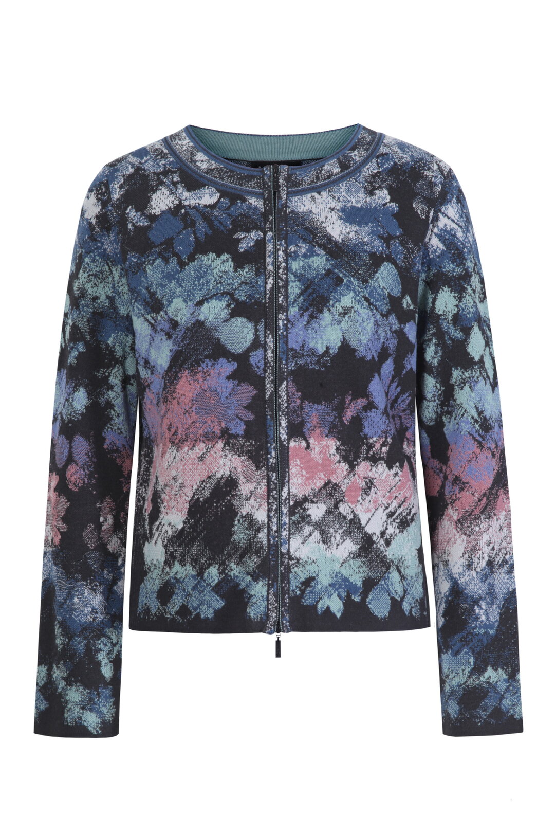 Zip Cardigan, Camouflage Pattern