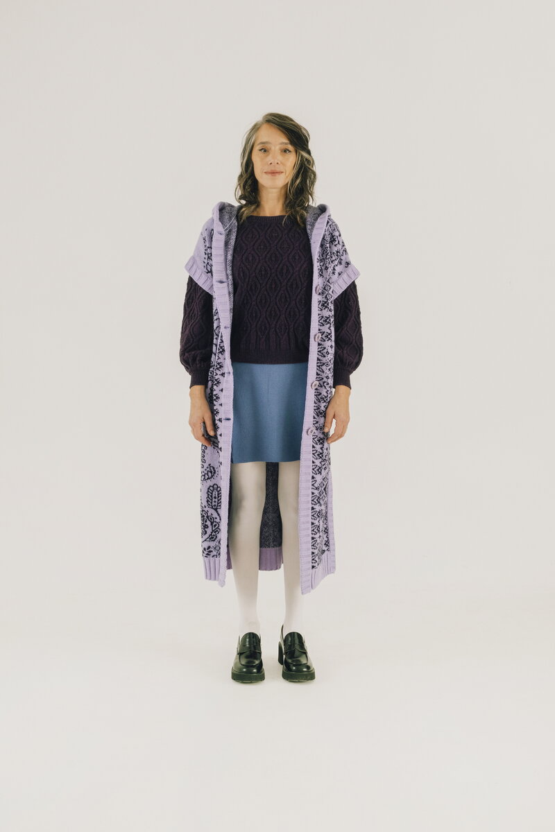 Ärmellose Manteljacke, Ornament Motiv