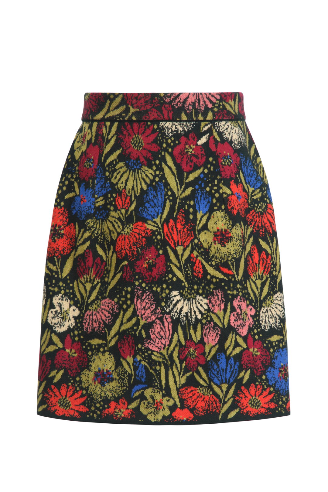 Jacquard Skirt, Floral Pattern