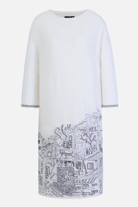 Kleid mit O-Ausschnitt, Favela Motiv