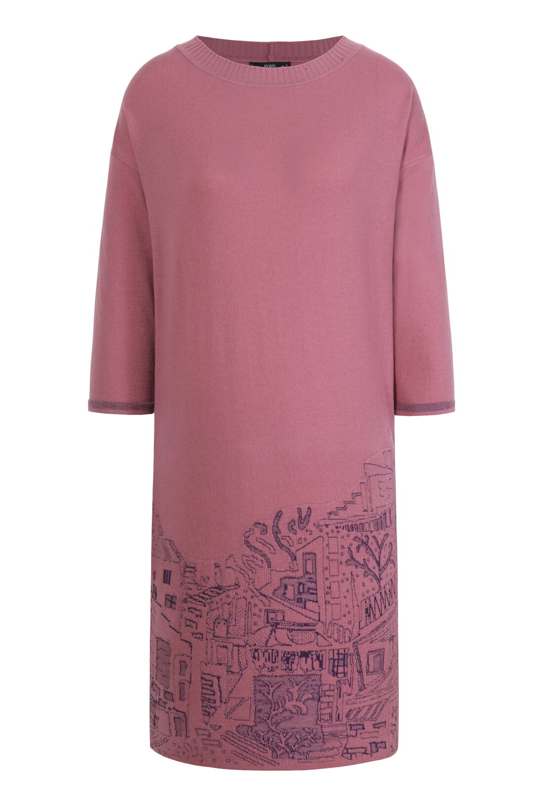 O-Neck Dress, Favela Pattern