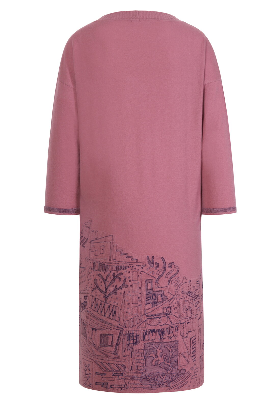 Kleid mit O-Ausschnitt, Favela Motiv