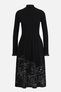 Turtleneck Dress, Favela Pattern