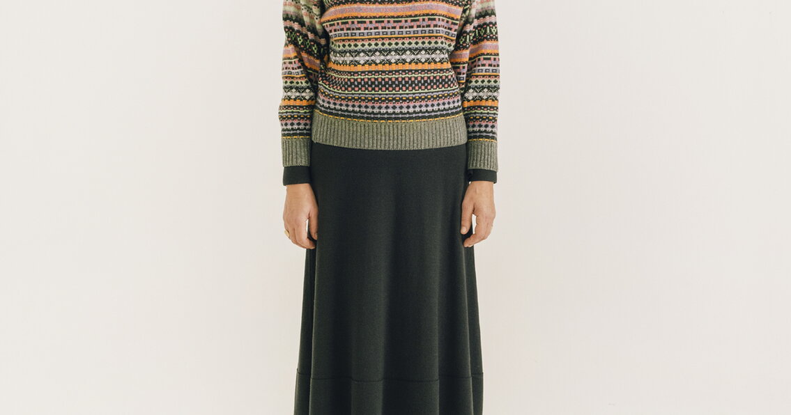 White Colourblocked Rollneck Pullover
