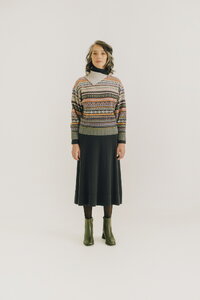 Rollneck Pullover, Stripe Pattern