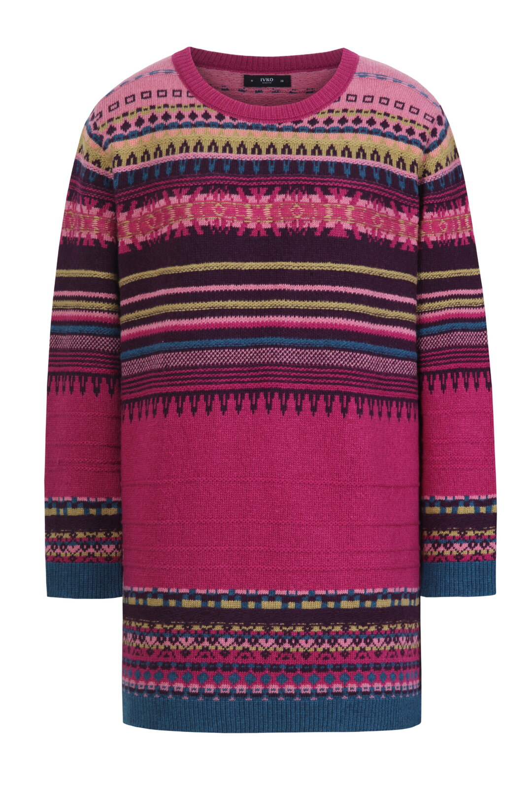 O-Neck Pullover, Stripe Pattern