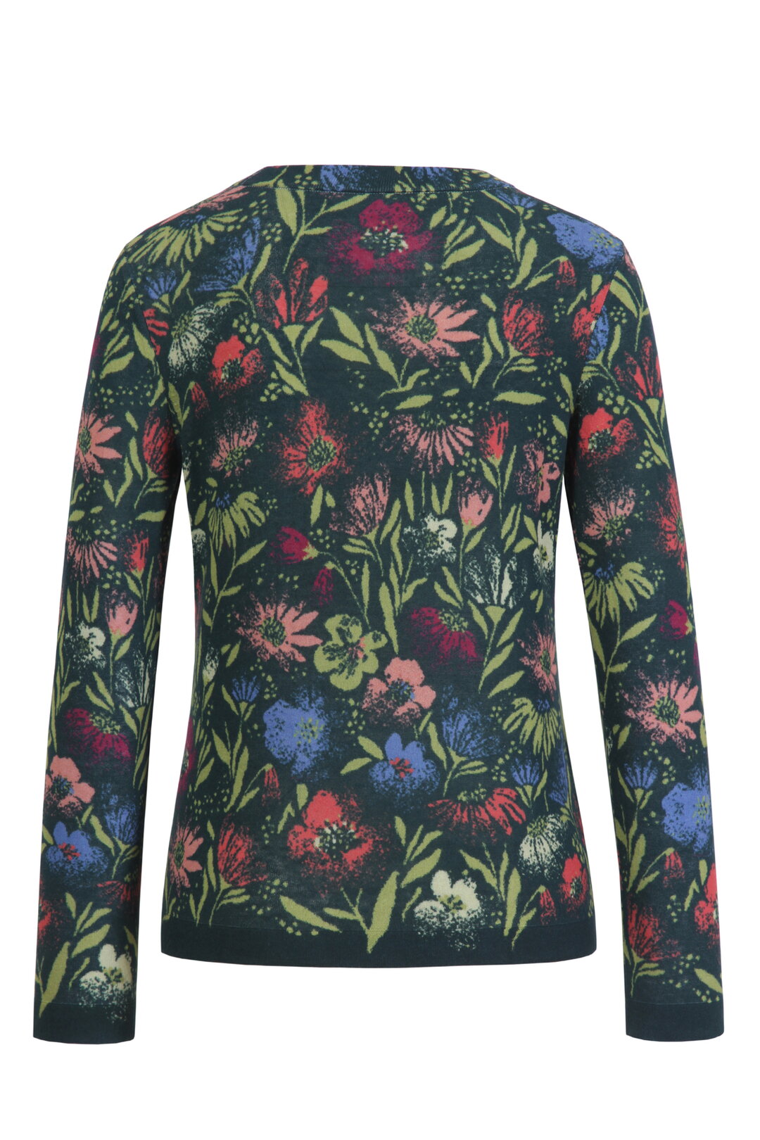 O-Neck Pullover, Floral Print