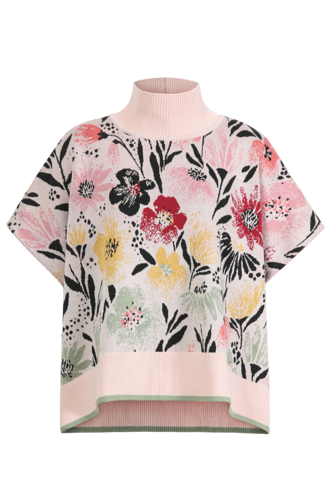 Poncho, Floral Pattern