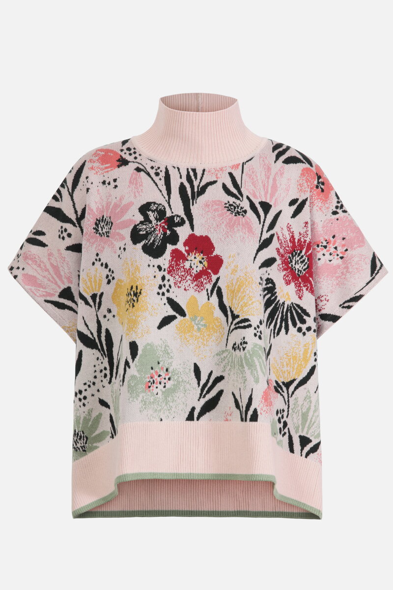 Poncho, Floral Pattern