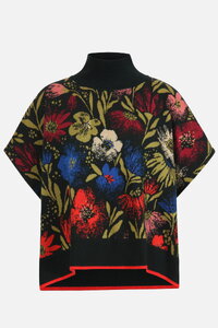 Poncho, Floral Pattern